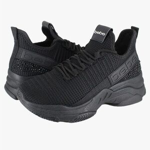 BEBE  chunky black sneakers Analia shoes - size 9.5 woman’s